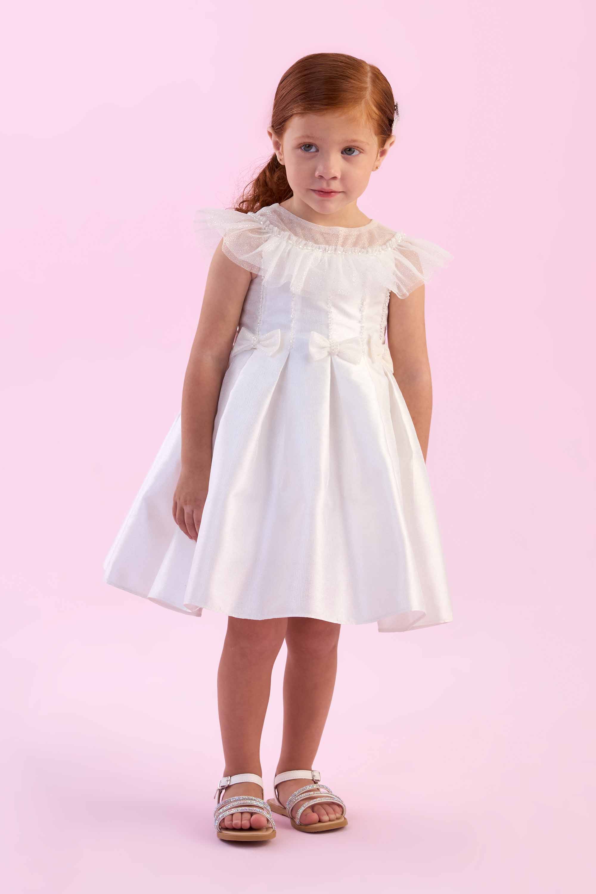 Festa Infantil Vestido Branco Infantil Renda Vestido Festa Bebe