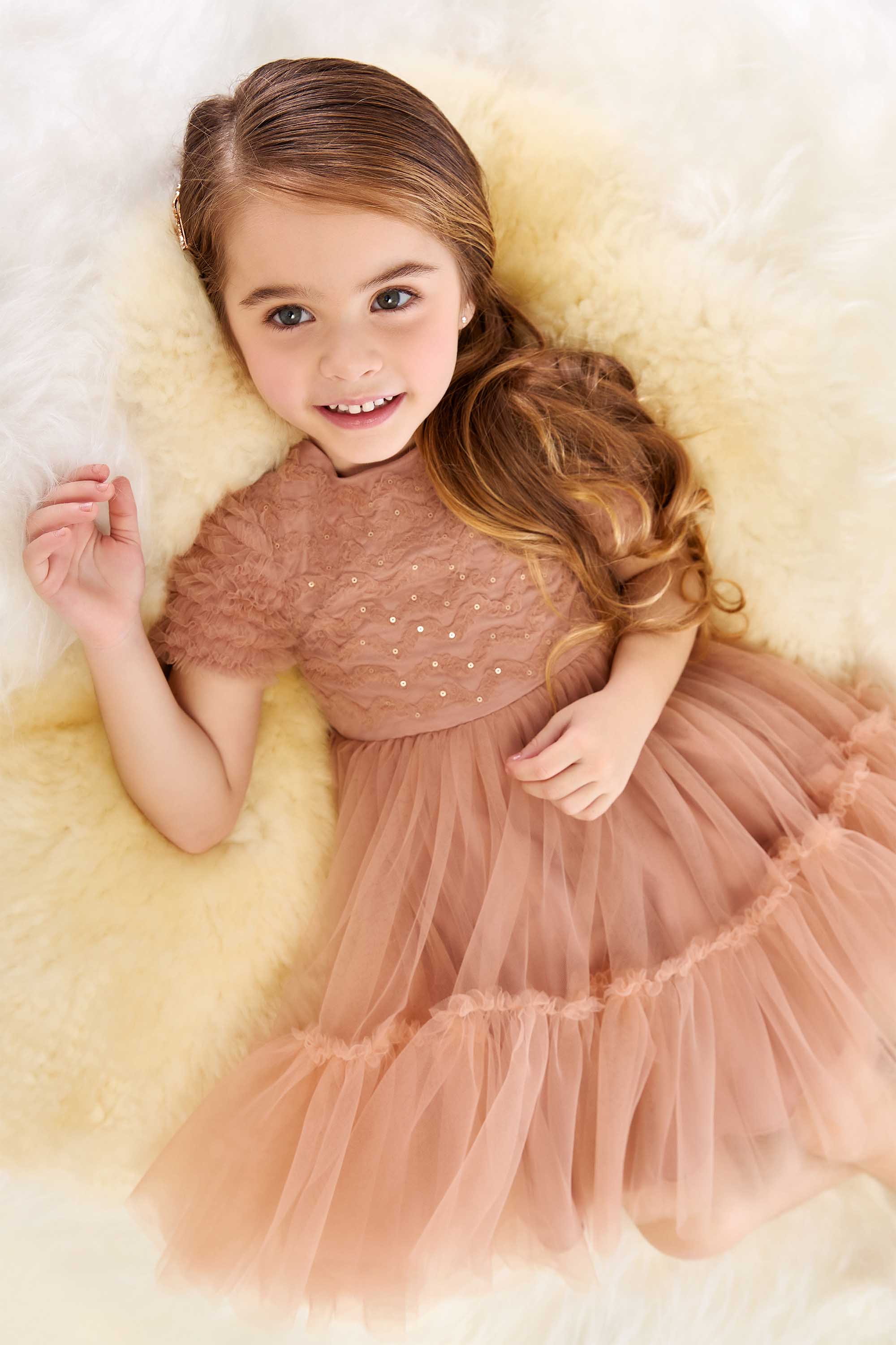 Vestido Infantil Petit Cherie Tule e Texturas