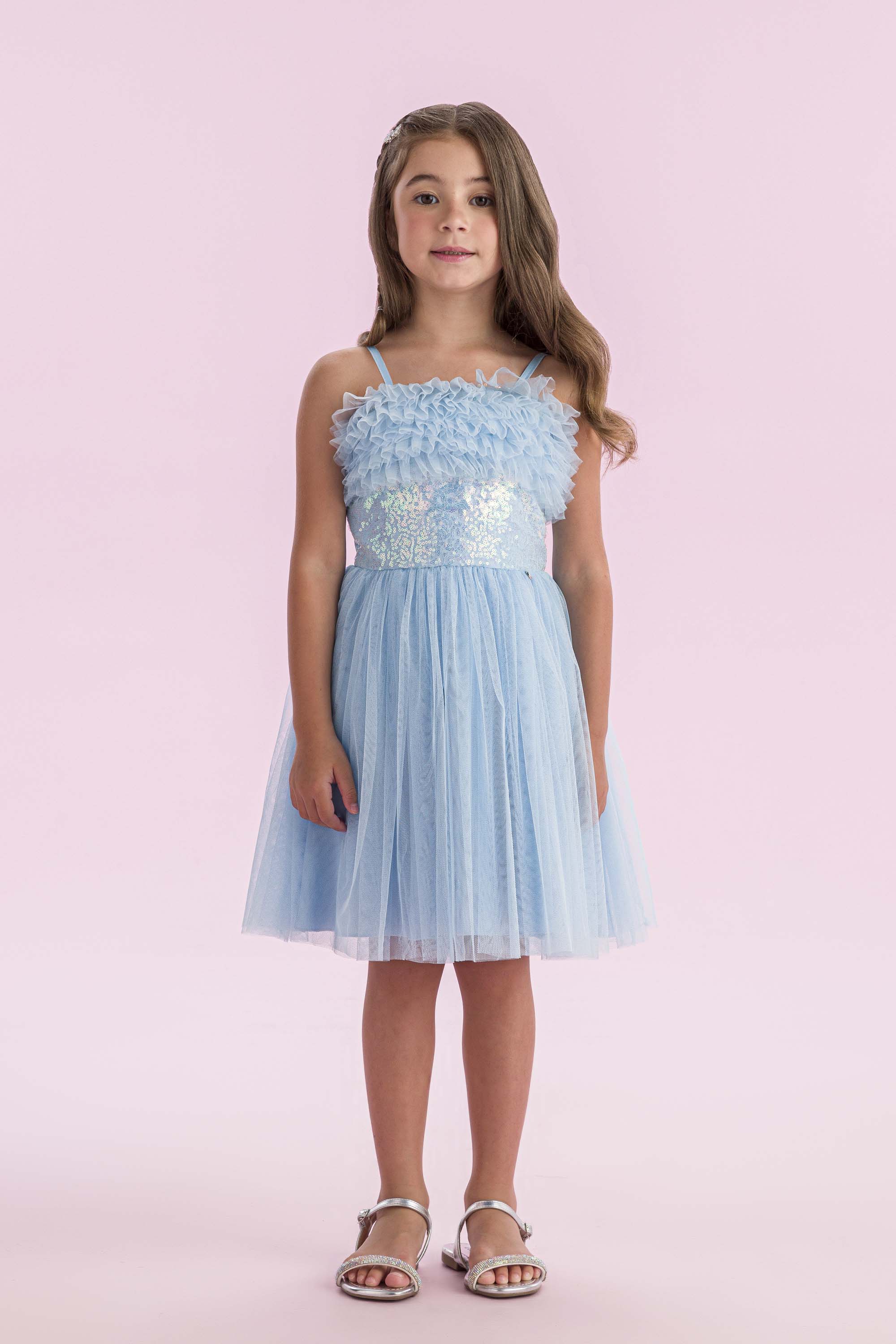 jiltu petit frill dress 水色 M vestido-com-tule-e-paete-51-10